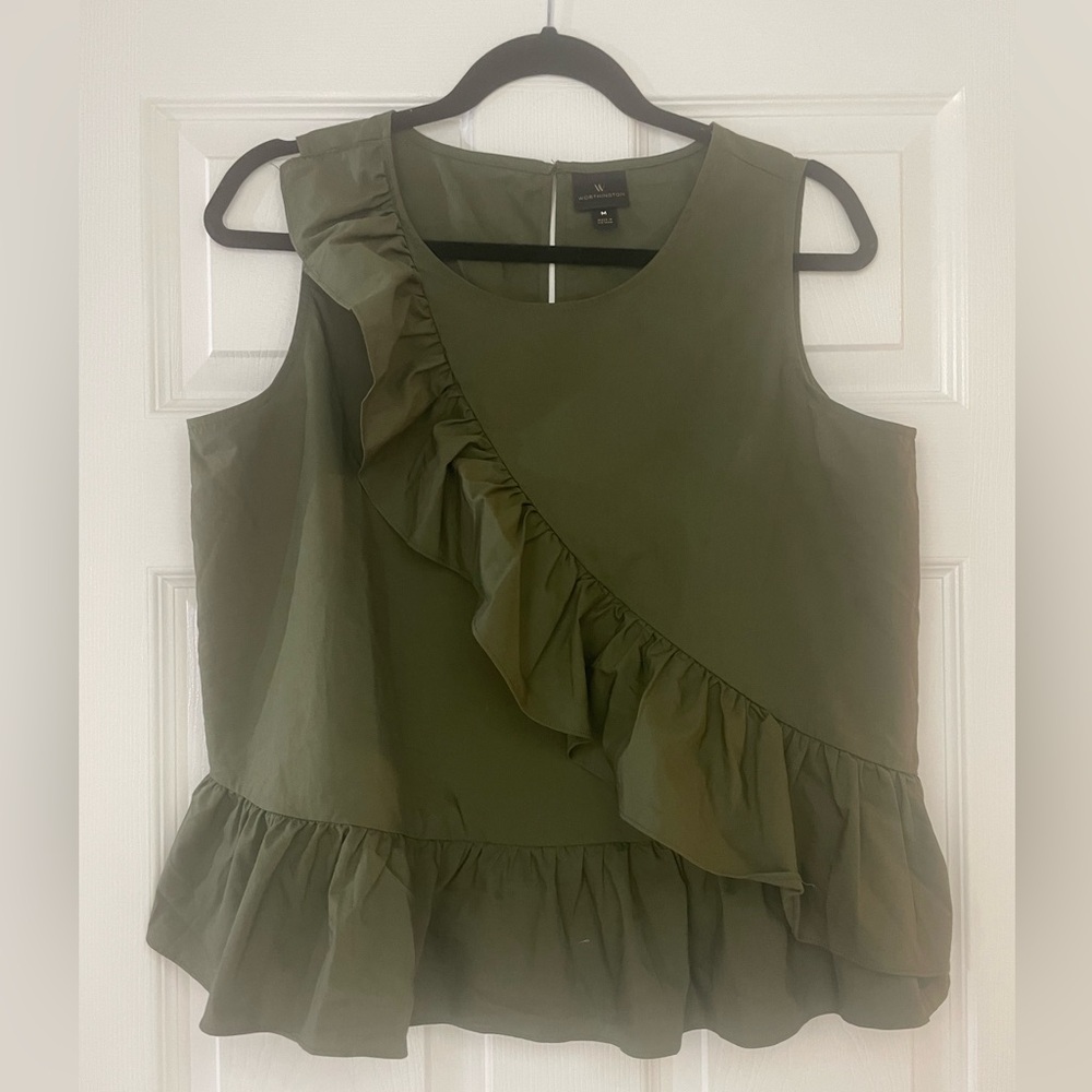 Ruffle Detail Sleeveless Blouse